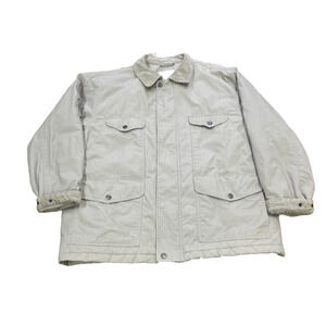 Vintage Faded Glory Workwear Jacket Barn Coat Chore Men’s Large Beige Quilted